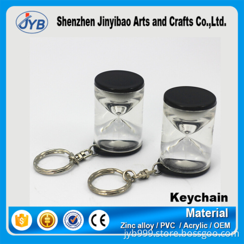 innovative promotional gift custom hourglass keychain